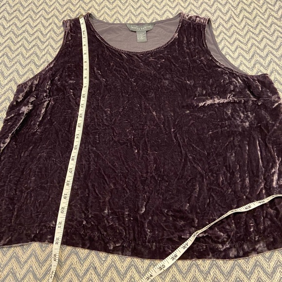 Jessica Holbrook Easy Care Sleeveless Crushed Velvet Top Size 1X - Picture 6 of 6